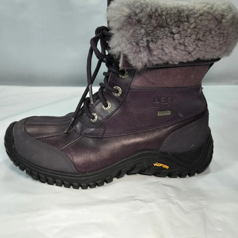 UGG Adirondack II Purple Leather Suede Winter Boots Vibram Sole 1909 Womens 6